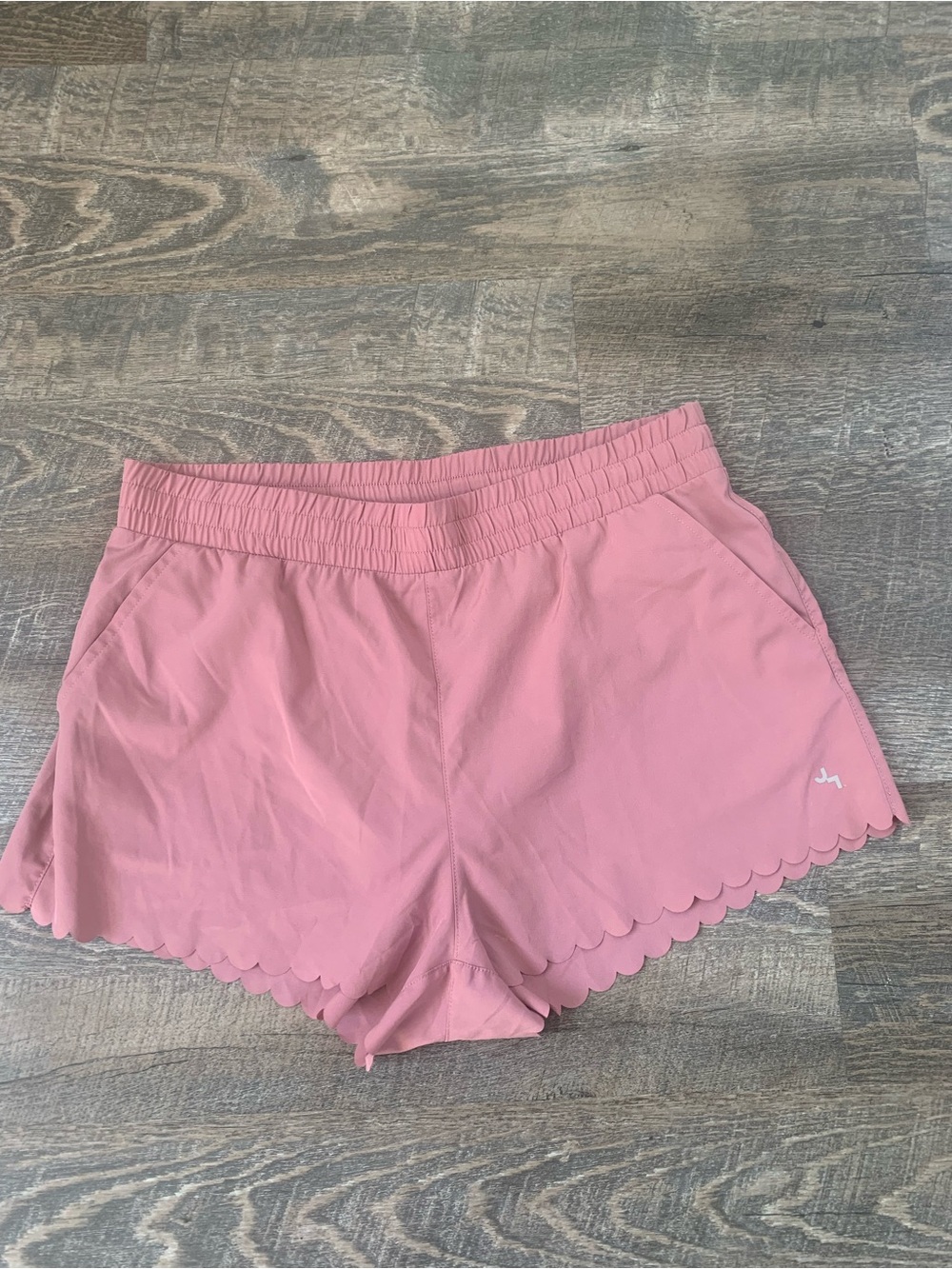Joy Lab Gym Activewear Mauve Scallop Hem Running Lined Shorts